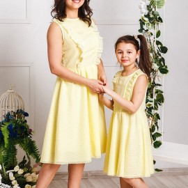 Комплект платьев для мамы и дочки family look 