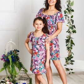 Комплект платьев мама и дочка 