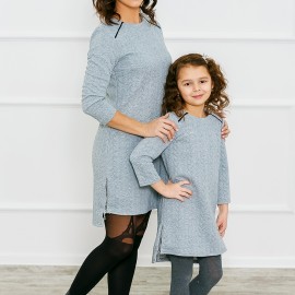 Комплект платьев-туник для мамы и дочки 