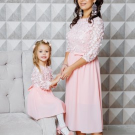 Комплект нарядных платьев мама+дочка 
