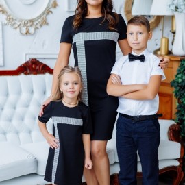 Комплект нарядных платьев в стиле Family Look для мамы и дочки 