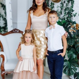 Комплект вечерних платьев в стиле Family Look 