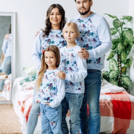 Комплект свитшотов в стиле family look для всей семьи 